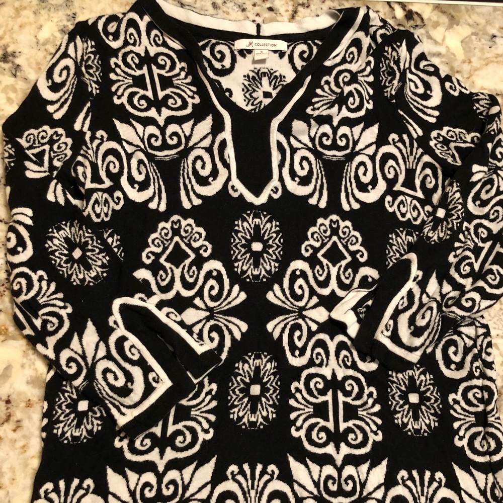 JM Collection 3/4 Sleeve Sweater